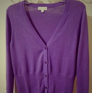 Purple button down sweater